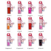 12 Colors Wholesale Vegan Cosmetics pink clear Nude Lipgloss Pink Vegan Moisturizing Waterproof Nude Lip Gloss Lip Oil