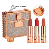 For Christmas Valentine Gift Matte Lipstick Set With Bag Mirror Waterproof Girls Multi Lipstick Kit