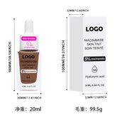 Private Label 12 Hour Long Lasting Moisturizing Waterproof Matte Niacinamide Hyaluronic Acid Organic Vegan Liquid Foundation