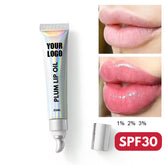 SPF30 Private Label Long-lasting Hyaluronic Acid Enhancer extreme Volume Sun Protection Plump Volumizer Gloss Oil Lip Plumper