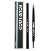 Waterproof Black Dark Brown Double Head 6 Colors Eyebrow Pencil Eyeliner Custom logo