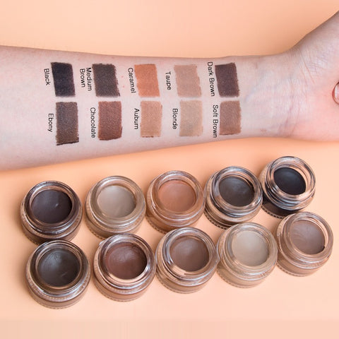 10 Colors Private Label Makeup Eyebrow Waterproof Black Tint Eyebrow Gel Brow Pomade Long Lasting Eyebrows Pomade