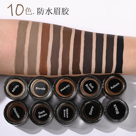 10 Colors Private Label Makeup Eyebrow Waterproof Black Tint Eyebrow Gel Brow Pomade Long Lasting Eyebrows Pomade