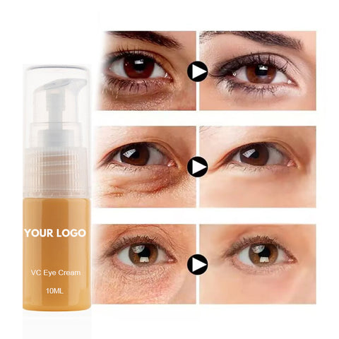 10ML Private Label Eye Repair Fine Lines Anti Puffiness Eye Bags Hyaluronic Acid Dark Circles Removal Moisturizing Eye Cream