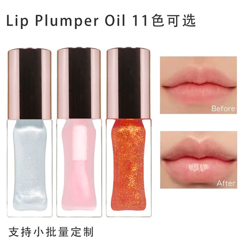 11 Colors Custom logo Plump Your Lip Makeup 0.8% Spicy Lip Plumper Gloss Tinted Enhancer Plumping Lip Gloss Oil Private Label