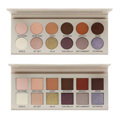 12 Colors Custom Makeup Eye Shadow Palette Private Label Matte Shimmer Glitter Vegan Pink Waterproof Eyeshadow Palette