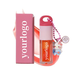 12 Colors Wholesale Vegan Cosmetics pink clear Nude Lipgloss Pink Vegan Moisturizing Waterproof Nude Lip Gloss Lip Oil