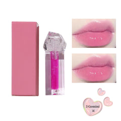 12 Colors Wholesale Vegan Cosmetics pink clear Nude Lipgloss Pink Vegan Moisturizing Waterproof Nude Lip Oil Lip Gloss