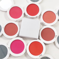 12 Custom Logo Private Label Cheek Single Cute Vegan Cruelty Free Long Lasting High Pigment Pressed Powder Blush Palette