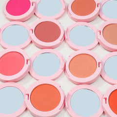12 Custom Logo Private Label Cheek Single Cute Vegan Cruelty Free Long Lasting High Pigment Pressed Powder Blush Palette