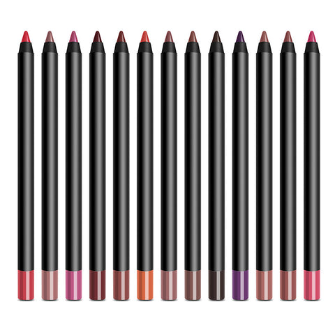 13 Color Vegan Custom Logo Lipliner Pencil Waterproof Lipliner Small Order Customize Private Label Matte Lip Liner