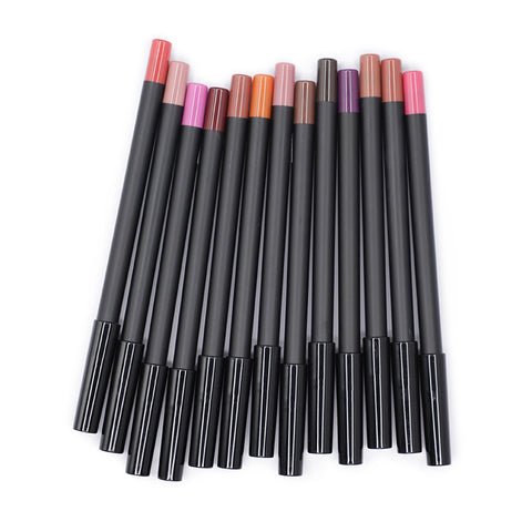 13 Color Vegan Custom Logo Lipliner Pencil Waterproof Lipliner Small Order Customize Private Label Matte Lip Liner