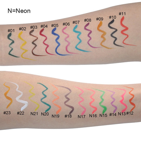 24 colors Long Lasting Cruelty Free Moisturizing Waterproof Matte Vegan Makeup Sparkling Fine Liquid Eyeliner