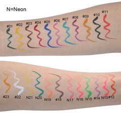 24 colors Long Lasting Cruelty Free Moisturizing Waterproof Matte Vegan Makeup Sparkling Fine Liquid Eyeliner