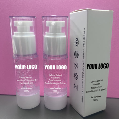 30ML Niacinamide Sakura Moisturizer Face Cream Hyaluronic Acid Makeup Base Lightweight Private Label Oil Free Liquid Face Primer