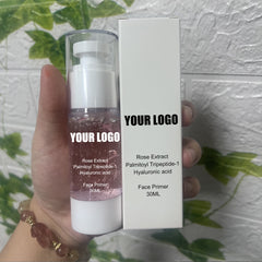30ML Rose Sakura Aloe Vera Moisturizer Face Cream Pink Lightweight Makeup Base Mineral Private Label Oil Free Liquid Face Primer