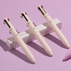 4-in-1 Makeup Multicolor Eyebrow Pencil Eyeliner Highlight Lip Liner 4 in One Pink Pen