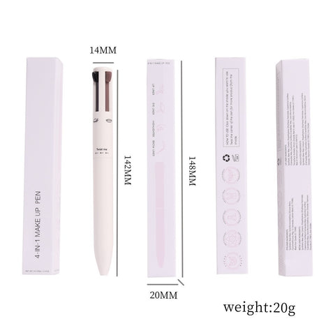 Hot Sale Professional Private Label Eye Highlighter Skin-friendly Make up Pencil All in One Touch up 4 in 1 Makeup Pen