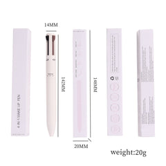 4-in-1 Makeup Multicolor Eyebrow Pencil Eyeliner Highlight Lip Liner 4 in One Pink Pen