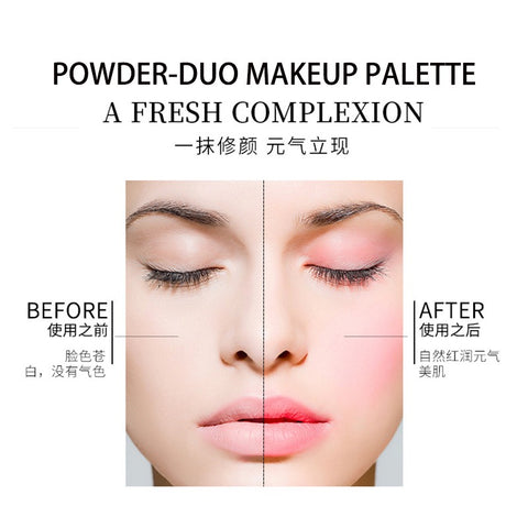 4 Colors Custom Logo Private Label Cute Vegan Cruelty Free Long Lasting High Pigment Light Pressed Powder Blush Contour