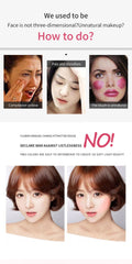 4 Colors Custom Logo Private Label Cute Vegan Cruelty Free Long Lasting High Pigment Light Pressed Powder Blush Contour