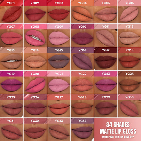 58 Colors Private Label Custom Waterproof Vegan Matte Lipgloss Long-lasting Cruelty-Free Nude Lip Liner Lipstick Lip Gloss Set