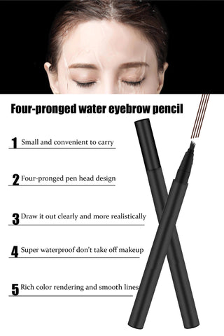 6 Color Vegan Cruelty Free Liquid Eyebrow Pencil Waterproof Long Lasting Eyebrow Quickly Drying Black Liquid Makeup Eyebrow Pen