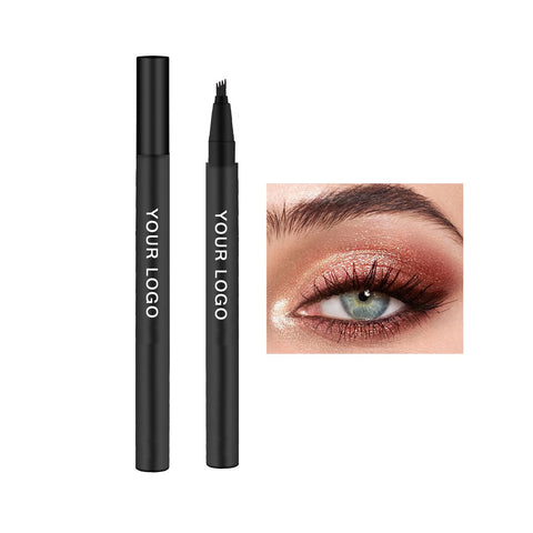 6 Color Vegan Cruelty Free Liquid Eyebrow Pencil Waterproof Long Lasting Eyebrow Quickly Drying Black Liquid Makeup Eyebrow Pen