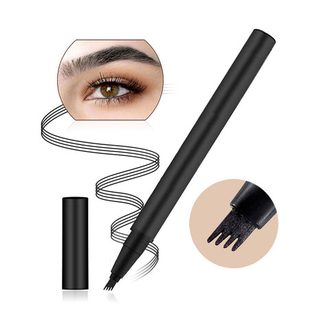 6 Color Vegan Cruelty Free Liquid Eyebrow Pencil Waterproof Long Lasting Eyebrow Quickly Drying Black Liquid Makeup Eyebrow Pen