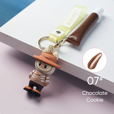 6 Colors Hot Polypeptide Vegan Coconut Cherry Lip Balm with Keychain Private Label Moisturizing Lip Care Lip Gloss