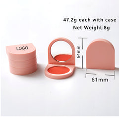 8 Colors Custom Logo Private Label Cheek Single Cute Vegan Cruelty Free Long Lasting High Pigment Pressed Powder Blush Palette
