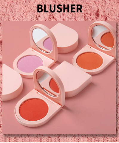 8 Colors Custom Logo Private Label Cheek Single Cute Vegan Cruelty Free Long Lasting High Pigment Pressed Powder Blush Palette