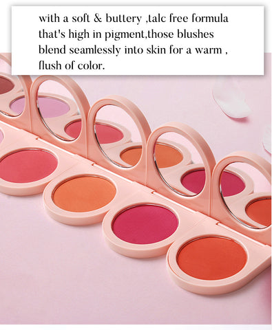 8 Colors Custom Logo Private Label Cheek Single Cute Vegan Cruelty Free Long Lasting High Pigment Pressed Powder Blush Palette