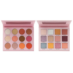 Cosmetics Manufacturers Private Label OEM Wholesales Shimmer Luxury Cosmetic 12 Color pink Eyeshadow Plate 8 Styles