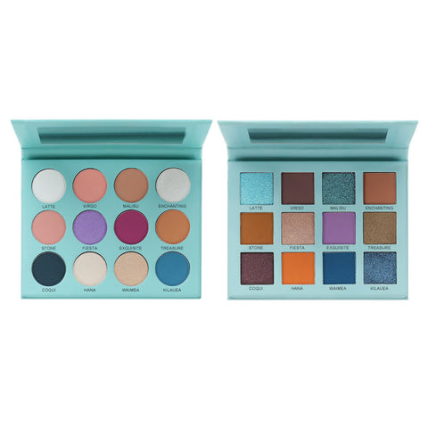 Cosmetics Manufacturers Private Label OEM Wholesales Shimmer Luxury Cosmetic 12 Color pink Eyeshadow Plate 8 Styles