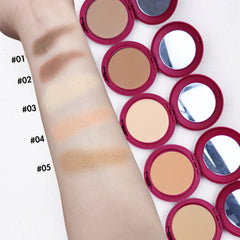 Cosmetics for Dark White Skin 5 Colors Oem Compact Powder Face Pressed Powder Foundation