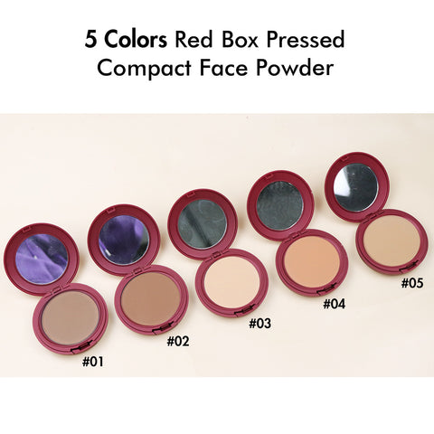 Cosmetics for Dark White Skin 5 Colors Oem Compact Powder Face Pressed Powder Foundation
