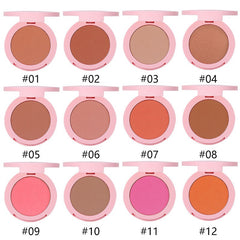 Cruelty Free High Pigment Vegan Custom Logo Shimmer 12 Colors Hot Selling Private Label Waterproof Wholesale Long Lasting Blush
