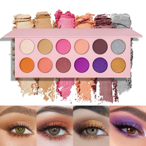 Custom Logo High Pigment Cruelty Free Colorful Eyeshadow Palette Low Moq Matte Shimmer Makeup Eyeshadow Palette Private Label