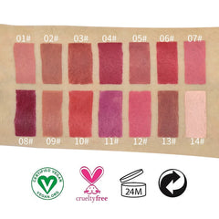 Custom Long Lasting High Quality Matte Lipstick 14 Colors Moisturizing Lipstick Waterproof