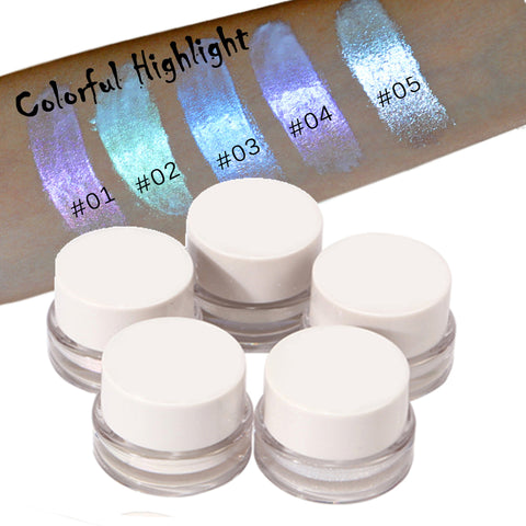 Custom logo 5 Colors Highlighter Powder Full Coverage Face Makeup