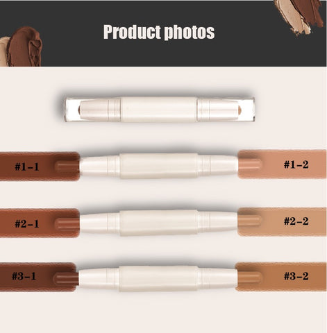 Double End Shading Bronzer Face Concealer Highlighter Makeup Contour Powder 4 Colors Double Head Highlighter Contouring Stick