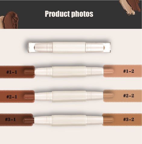 Double End Shading Bronzer Face Concealer Highlighter Makeup Contour Powder 4 Colors Double Head Highlighter Contouring Stick