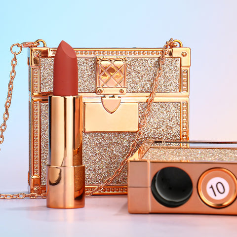 For Christmas Valentine Gift Matte Lipstick Set With Bag Mirror Waterproof Girls Multi Lipstick Kit