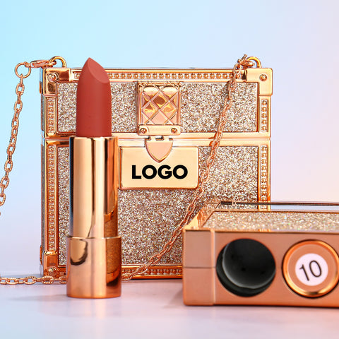 For Christmas Valentine Gift Matte Lipstick Set With Bag Mirror Waterproof Girls Multi Lipstick Kit