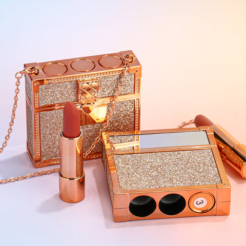 For Christmas Valentine Gift Matte Lipstick Set With Bag Mirror Waterproof Girls Multi Lipstick Kit