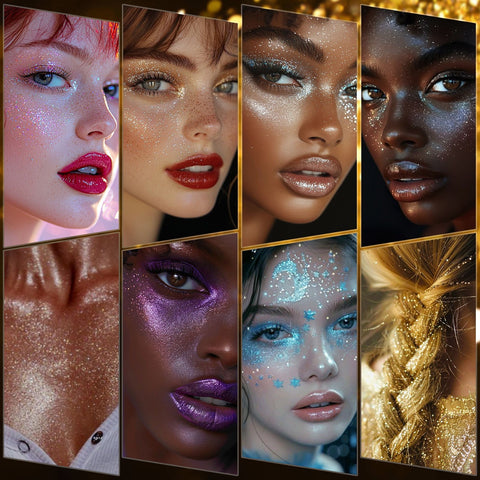 Glitter Highlight Makeup Private Label Contouring Bronze Highlighter Makeup 9 Colors Chameleon Eyeshadow Highlight Powder