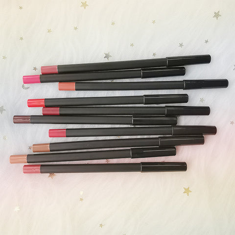 High Quality Cruelty Free 23 Colors Creamy Red Lipliner Wholesale Waterproof Smoothing Vegan Lip Liner Pencil Private Label