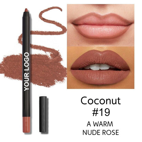 High Quality Cruelty Free 23 Colors Creamy Red Lipliner Wholesale Waterproof Smoothing Vegan Lip Liner Pencil Private Label