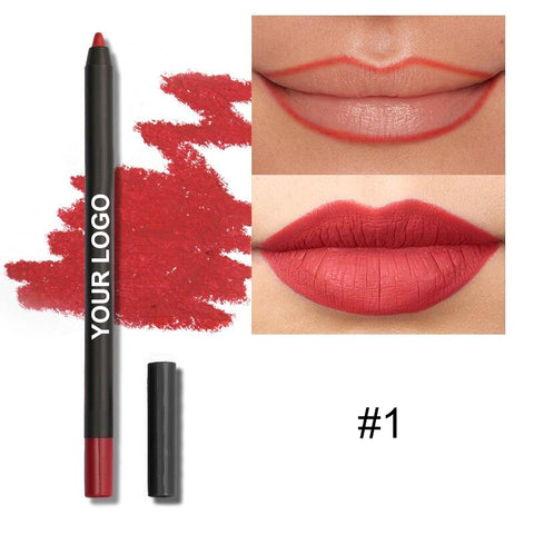 High Quality Cruelty Free 23 Colors Creamy Red Lipliner Wholesale Waterproof Smoothing Vegan Lip Liner Pencil Private Label